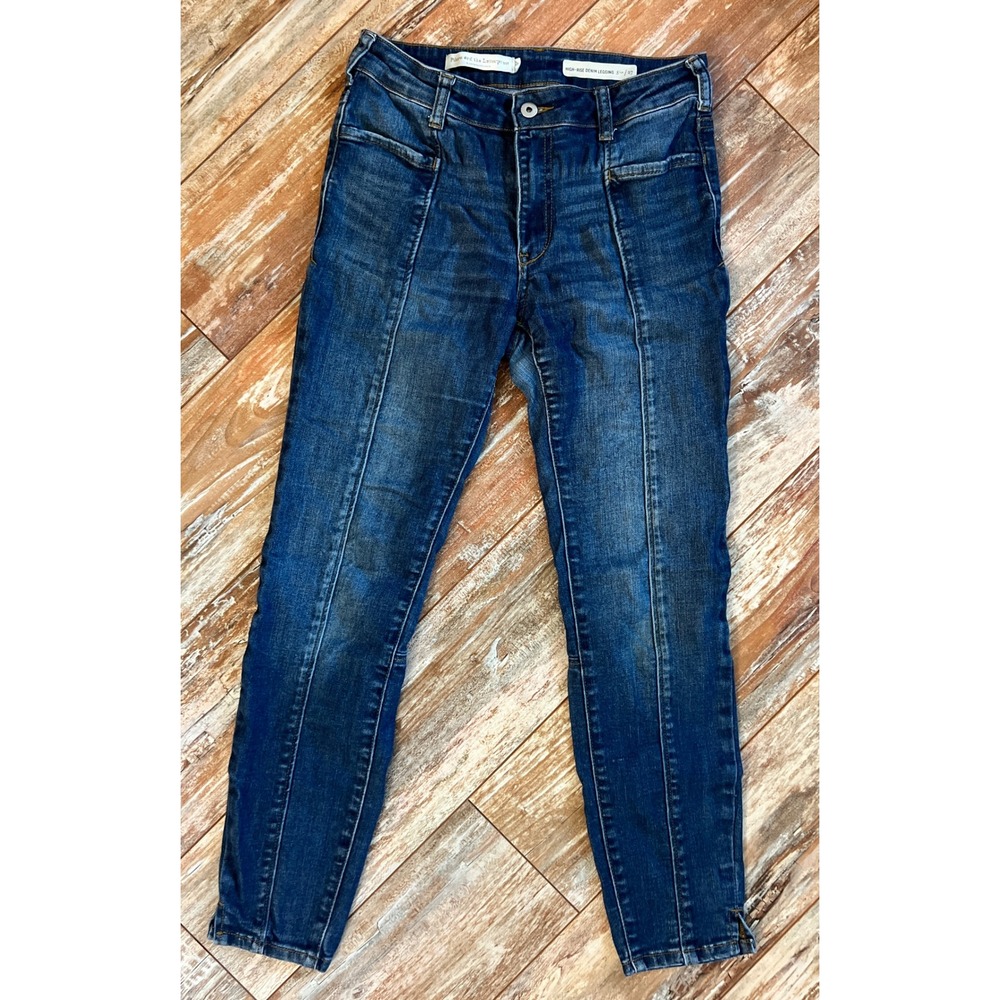 Pilcro and the Letterpress High Rise Denim Legging Seamed‎ Skinny Jeans Blue 27